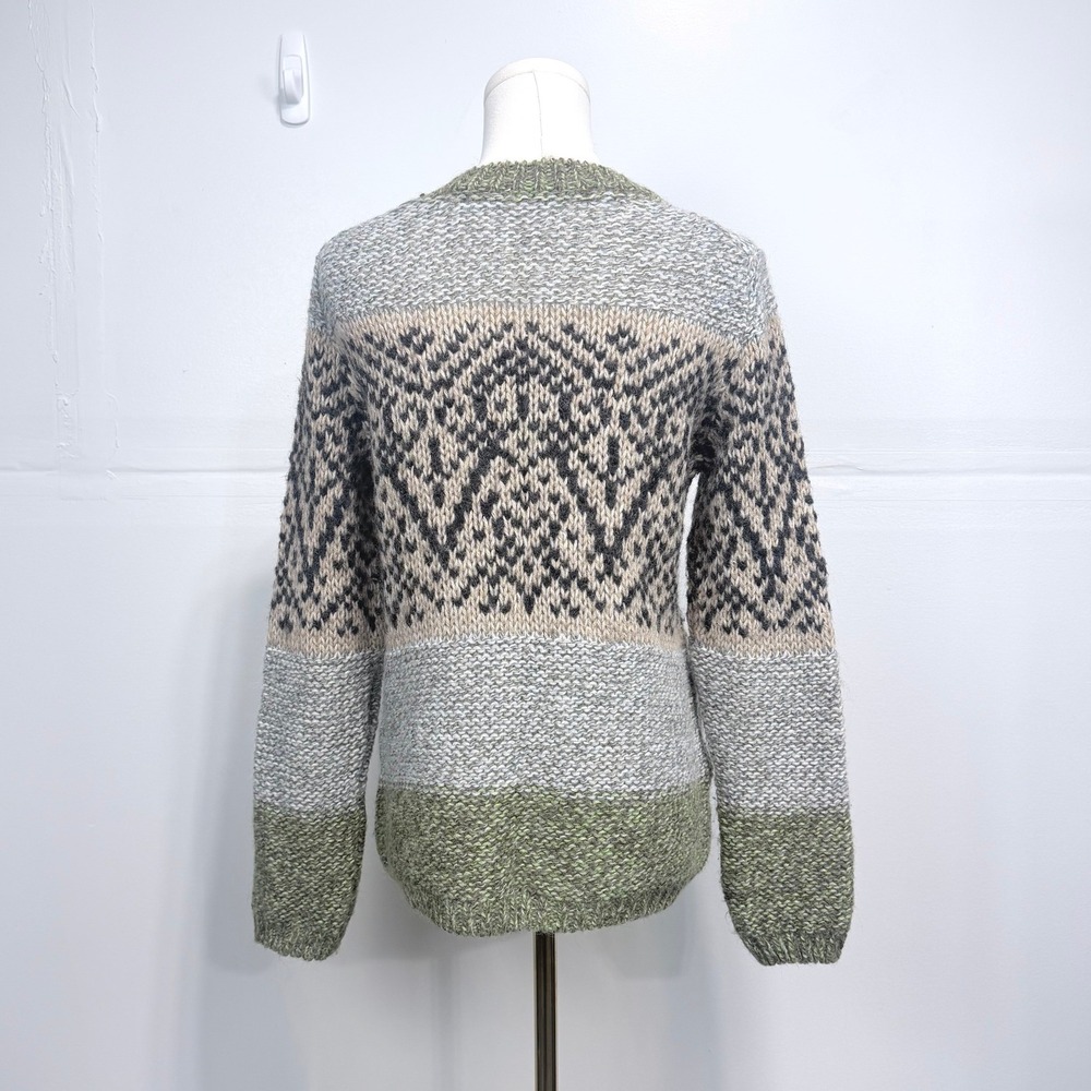 Hugo Boss Orange Wolmar Fair Isle Wool Alpaca Blend Sweater Earthy Color Small - Picture 4 of 8